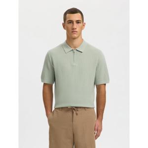 Selected Homme Cran Short Sleeve Knit Zip Polo